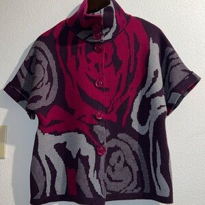 Cashmere wool blend artistic sweater